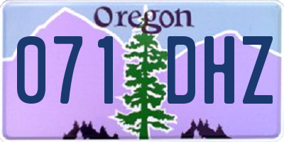 OR license plate 071DHZ