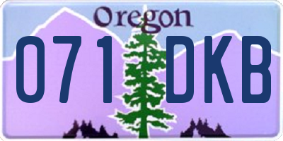 OR license plate 071DKB