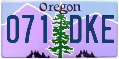 OR license plate 071DKE