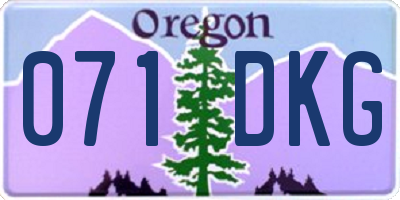 OR license plate 071DKG