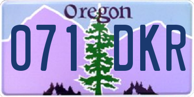 OR license plate 071DKR