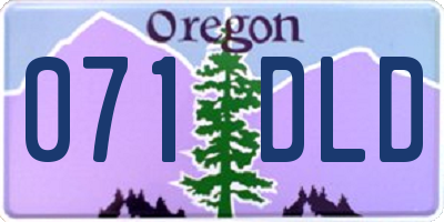 OR license plate 071DLD