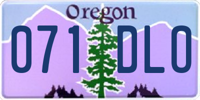 OR license plate 071DLO