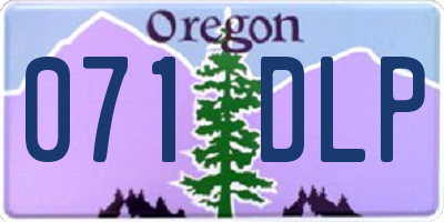 OR license plate 071DLP