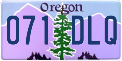OR license plate 071DLQ