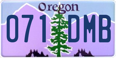 OR license plate 071DMB