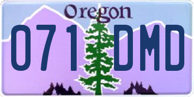 OR license plate 071DMD