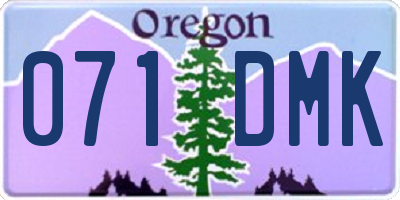 OR license plate 071DMK
