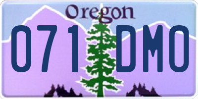 OR license plate 071DMO
