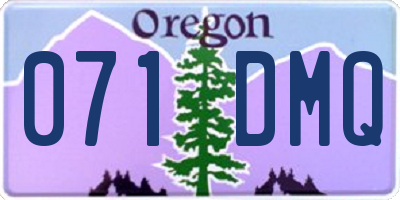 OR license plate 071DMQ