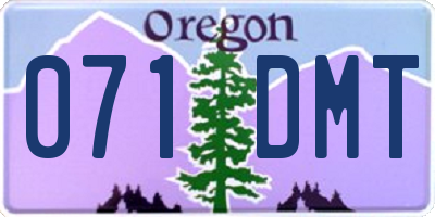 OR license plate 071DMT