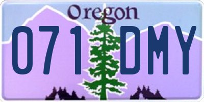 OR license plate 071DMY