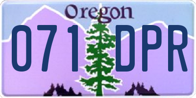 OR license plate 071DPR