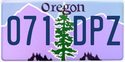 OR license plate 071DPZ