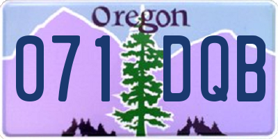 OR license plate 071DQB
