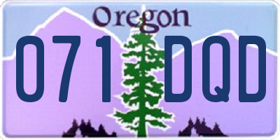 OR license plate 071DQD