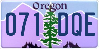 OR license plate 071DQE