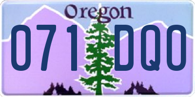 OR license plate 071DQO