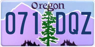 OR license plate 071DQZ