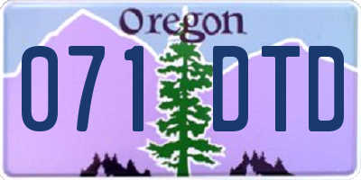 OR license plate 071DTD