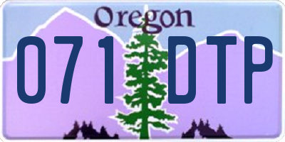 OR license plate 071DTP