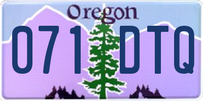 OR license plate 071DTQ