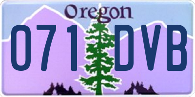 OR license plate 071DVB