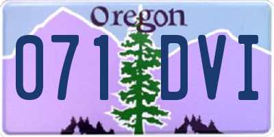 OR license plate 071DVI