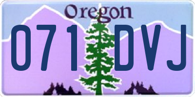 OR license plate 071DVJ