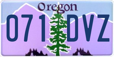 OR license plate 071DVZ