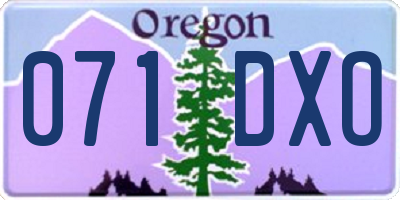 OR license plate 071DXO