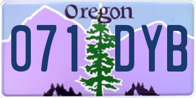 OR license plate 071DYB