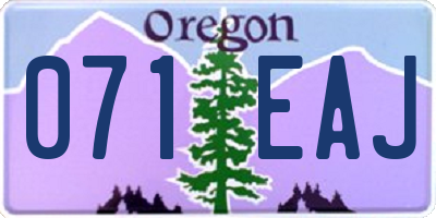 OR license plate 071EAJ