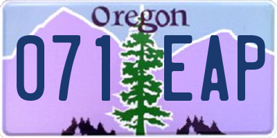 OR license plate 071EAP
