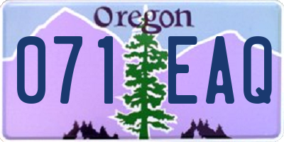 OR license plate 071EAQ