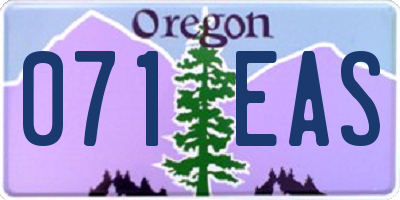 OR license plate 071EAS