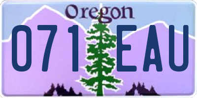 OR license plate 071EAU