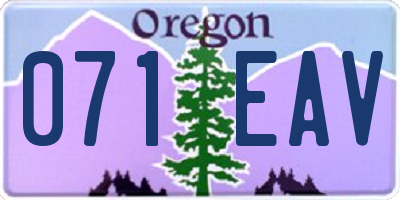 OR license plate 071EAV