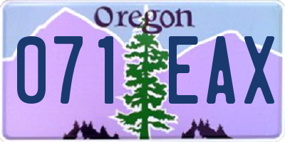 OR license plate 071EAX