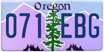 OR license plate 071EBG