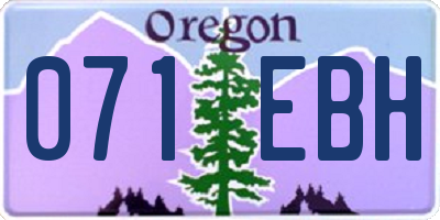 OR license plate 071EBH