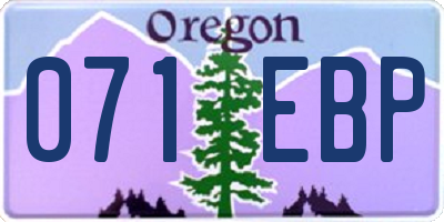 OR license plate 071EBP