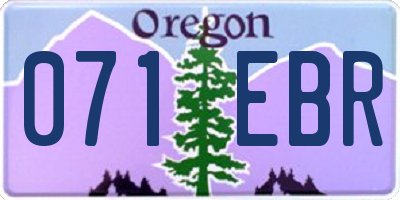 OR license plate 071EBR