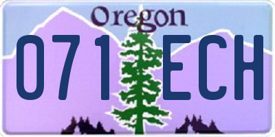 OR license plate 071ECH