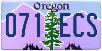 OR license plate 071ECS
