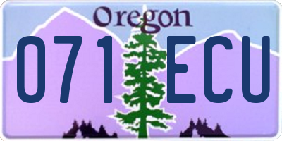 OR license plate 071ECU