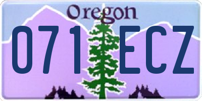 OR license plate 071ECZ