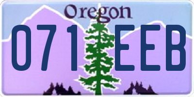 OR license plate 071EEB