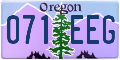 OR license plate 071EEG