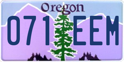 OR license plate 071EEM